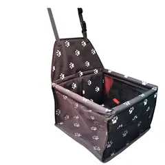 QUE PATAS PET SHOP - Asiento Copiloto para Mascotas Negro con huellas