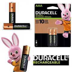 Duracell - Pilas AAA recargables 900mAh Blister x 2 Unidades baterias