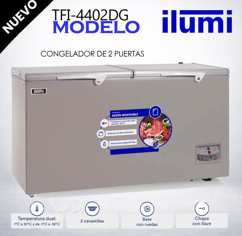 TFI-4402DG - Congelador Horizontal 440L Inox