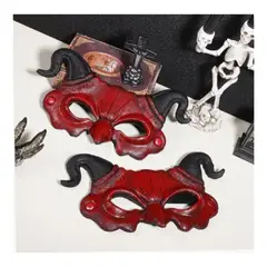 GENERICO - Máscara Cosplay Diablo Antifaz Rojo Halloween