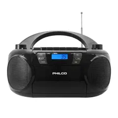 PHILCO - Boombox versátil PJC7000BT‑BK CD Cassette Bluetooth USB