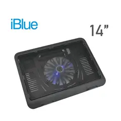 IBLUE - Cooler Para Laptop H19-BK Hasta 14 Antideslizante USB