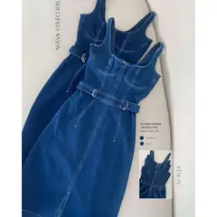 JHAN HIDS - Vestido Largo Denim Pia