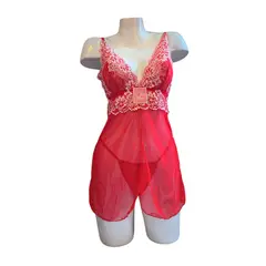 GENERICO - LENCERIA BABYDOLL DE ENCAJE PIJAMA SEXY