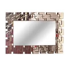 PANADECOR - Espejo Rectangular 120x80x34 Cm Estilo Contemporáneo Para Pared