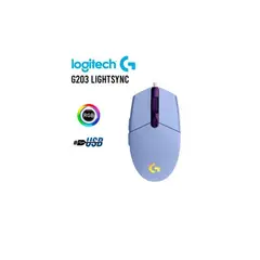 LOGITECH - Mouse Gamer G203 LIGHTSYNC OPTICAL 8000 DPI RGB LILA