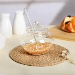 GENERICO - Azucarero de Vidrio Borosilicato 350 ml con Cucharita