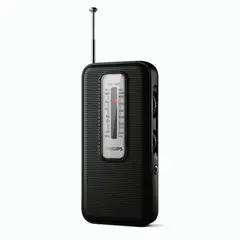 PHILIPS - Radio Portátil a Pilas Retro AMFM TAR1506 - Negro