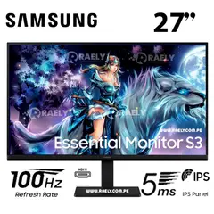 SAMSUNG - Monitor LS27D300GALXPE 27" Plano FHD IPS 100Hz 5 ms HDMI / VGA