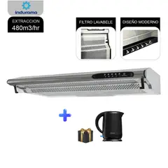 INDURAMA - Campana Extractora CEI-902CRP + Hervidor Oster