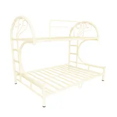 GENERICO - Camarote Metálico Crema Mixto 1.5 Plazas y 2 Plazas Abajo