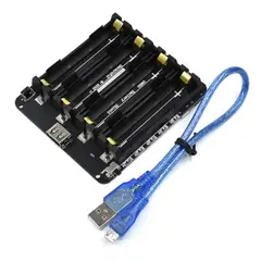 GENERICO - Módulo Porta Baterías 18650 de 4 Celdas con USB, Micro USB y Tipo-C