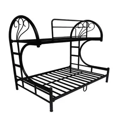 GENERICO - Camarote Metálico Negro Mixto 1.5 Plazas y 2 Plazas Abajo