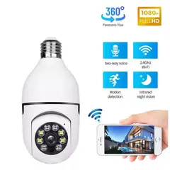 GENERICO - Foco Cámara de Vigilancia 360° FULL HD 1080P WIFI