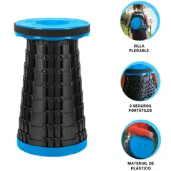 GENERICO - Silla Plegable Con 3 Seguros Con Centro Color Negro - Aleatorio