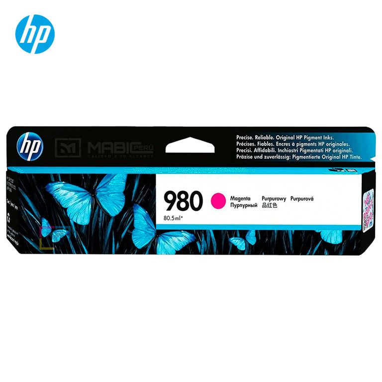 Cartucho de Tinta 980 Magenta D8J08A OfficeJet X555 X585 Original