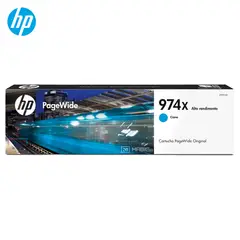 HP - Cartucho de Tinta 974X Cian L0R99AL PageWide 452 477 552 577 Original