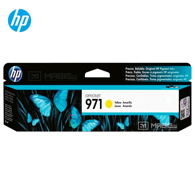 Cartucho de Tinta 971 Amarillo CN624AM OfficeJet X476DW X451DW Original