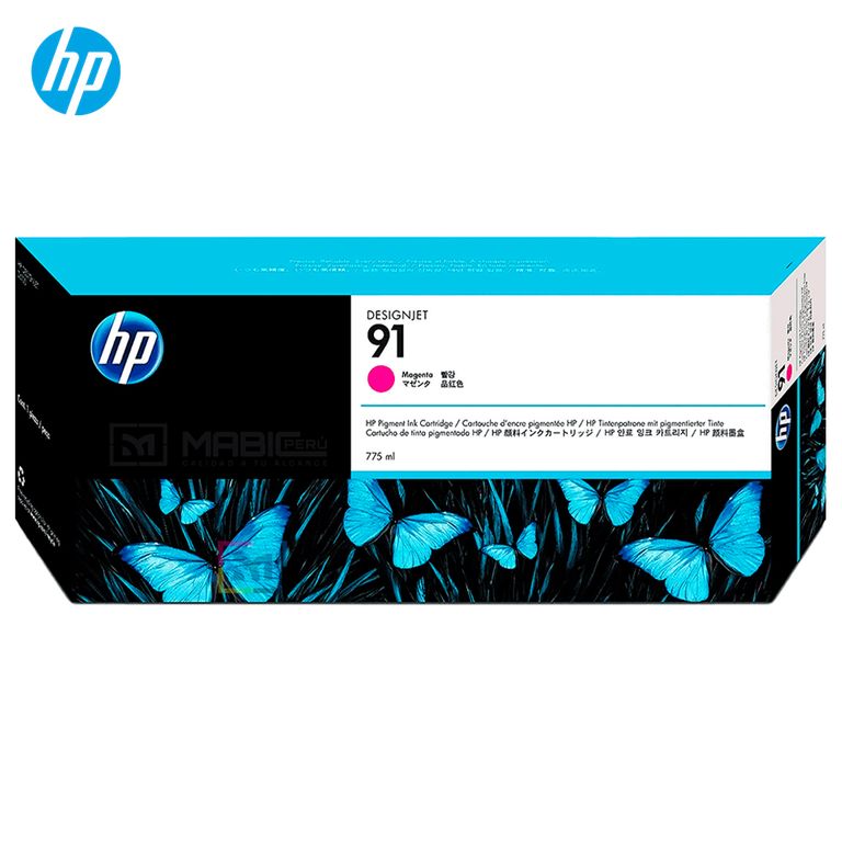 Cartucho de Tinta 91 Magenta C9468A Designjet Z6100 Original - 775ml