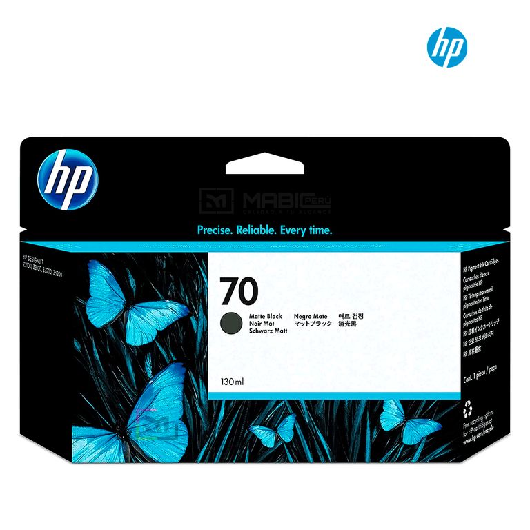 Cartucho de Tinta 70 Negro Mate C9448A DesignJet Z2100 Original - 130ml