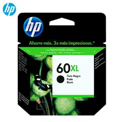 HP - Cartucho de Tinta 60XL Negro CC641WL OfficeJet J4580 J4648 Original