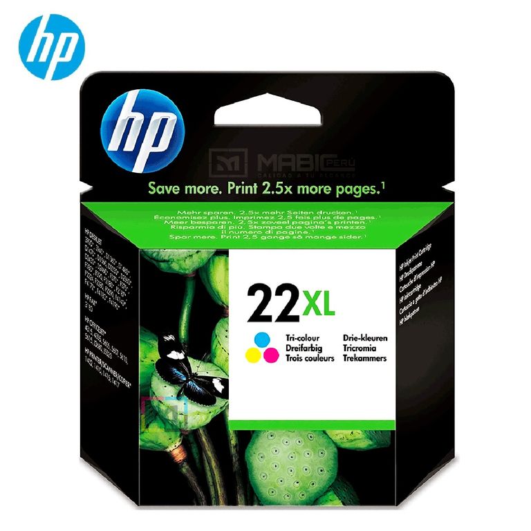 Cartucho de Tinta 22XL Tricolor C9352CL OfficeJet D1320 J3640 1250 Original