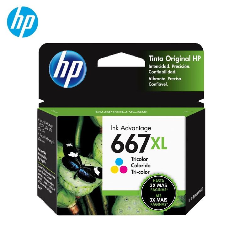 Cartucho de Tinta 667XL Tricolor 3YM80AL DeskJet 2775 4175 Original