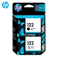 HP - Pack Tinta 122 Negro Tricolor Deskjet 1050 2050 3050 Original