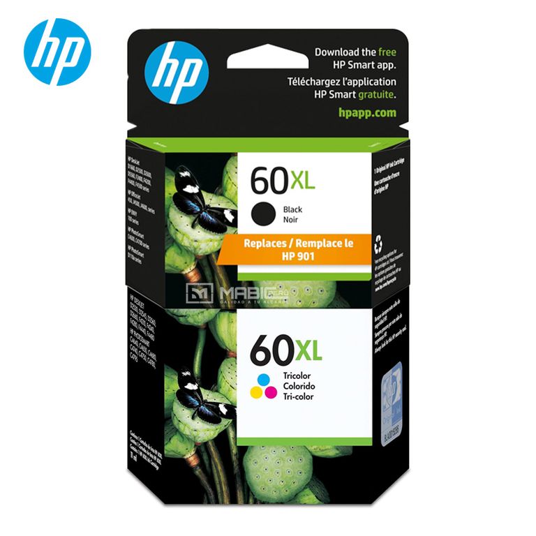 Pack Tinta 60XL Negro Tricolor OfficeJet J4580 J4648 Original