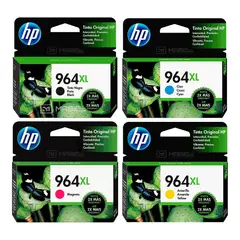 HP - Pack Tinta 964XL Negro Cian Magenta Amarillo OfficeJet 9010 9020 Original