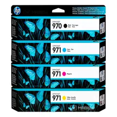 HP - Pack Tinta 970 971 Negro Cian Magenta Amarillo OfficeJet X476DW X451DW Original