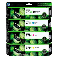 HP - Pack Tinta 970XL 971XL Negro Cian Magenta Amarillo OfficeJet X476DW X451DW Original