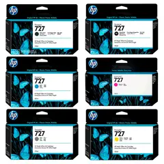 HP - Pack 6 Tinta 727 DesignJet T2500 T930 Original - 130ml
