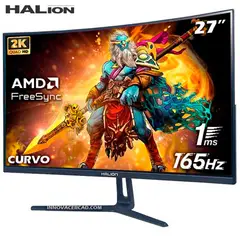 HALION - MONITOR HG 2725QC GAMING 27" CURVO 2K QHD, 165Hz, 1ms, FreeSync