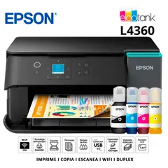 EPSON - Impresora multifuncional 3 en 1 Econtank L4360 Dúplex wifi nuevo