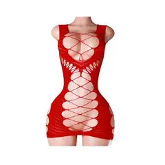 GENERICO - LENCERIA MALLA CORPORAL CATSUIT VESTIDO