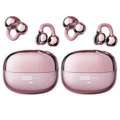 LENOVO - Set 2 De Audífonos Clip MAX LE06 TWS Bluetooth 6.0 - Rosa