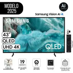SAMSUNG - Televisor Smart TV 43 QLED QN43Q7FAAGXPE Q7F Vision AI 2025