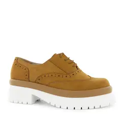 Ecco - Zapato Oxford Nobuck Mujer Olimpia01 Mostaza