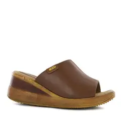 ECCO - Sandalias Cuña Cuero Mujer Winona08 Toffee