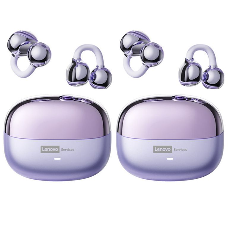 Set 2 De Audífonos Clip MAX LE06 TWS Bluetooth 6.0 - Morado