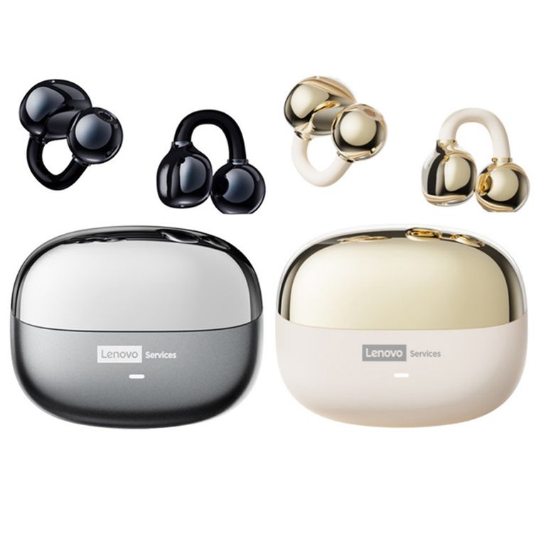 Set 2 Audífonos Clip MAX LE06 Bluetooth 6.0 - Negro y Blanco