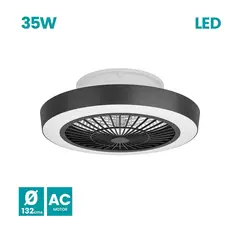 EGLO - Ventilador Y Luz Sazan Blanco-negro