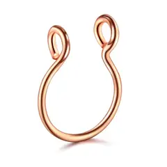 GENERICO - Piercing septum falso argolla para nariz bronce