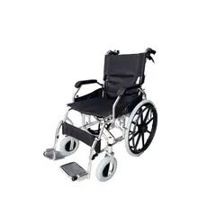 SALUX - SILLA DE RUEDAS IMP DE ALUMINIO LONA NEGRA ARO PVC