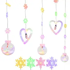 PANADECOR - Luces Cascada Multicolor Esferas Y Corazones