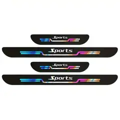 GENERICO - Pisadera para Puerta Negro con Tornasolado 4pcs