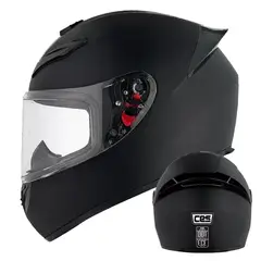 CES - CASCO MOTO NEGRO MATE CERTIFICADO NUEVO