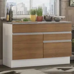 MADESA - Mueble de Cocina Glamy 120 cm - Mostrador para Lavadero con Encimera