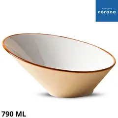 CORONA - Bowl Inclinado 790 ML X 6 Piezas Artisan Beige - Vajillas